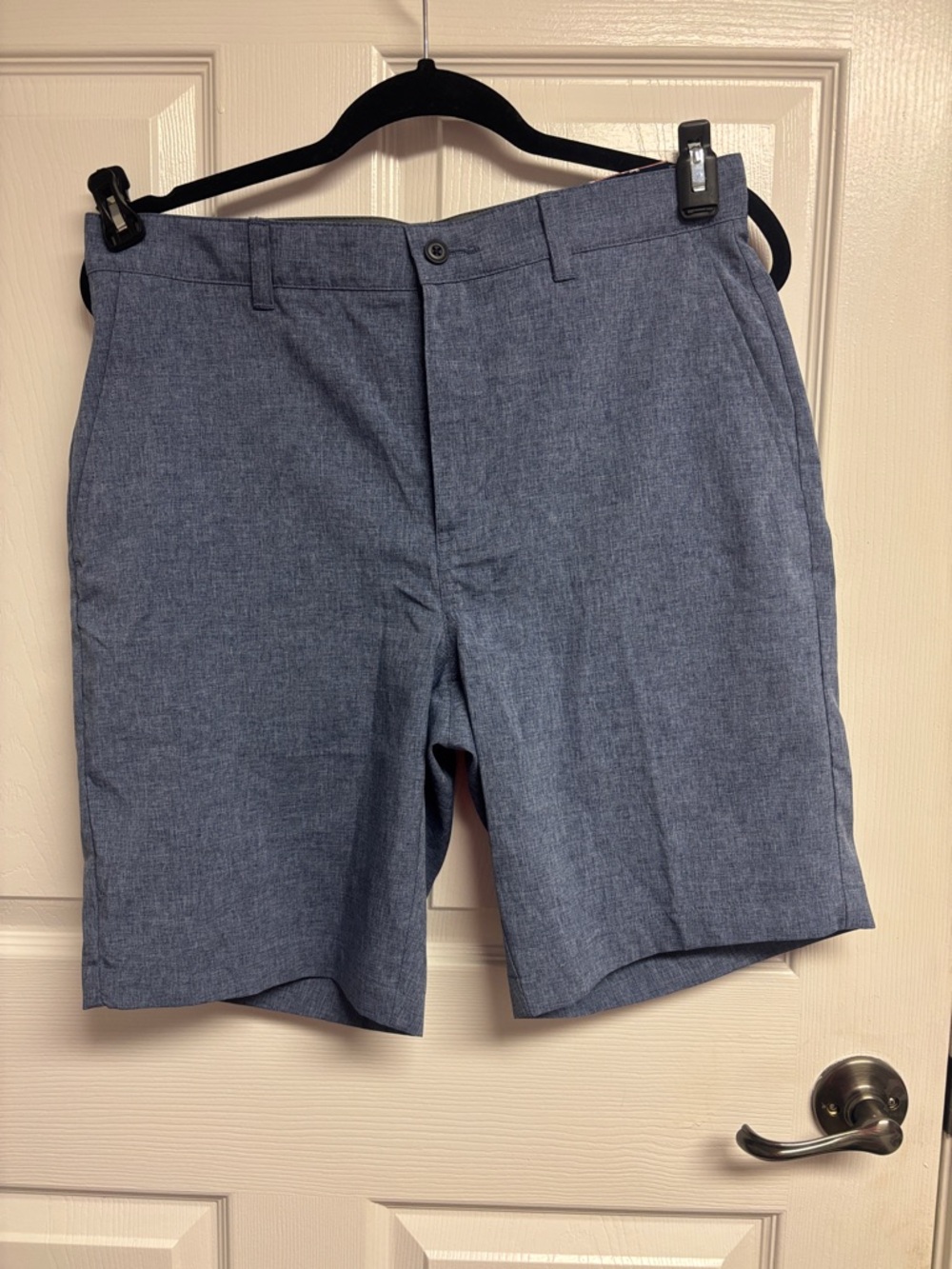 Hogan Men's Light Blue Flat-Front Summer Shorts